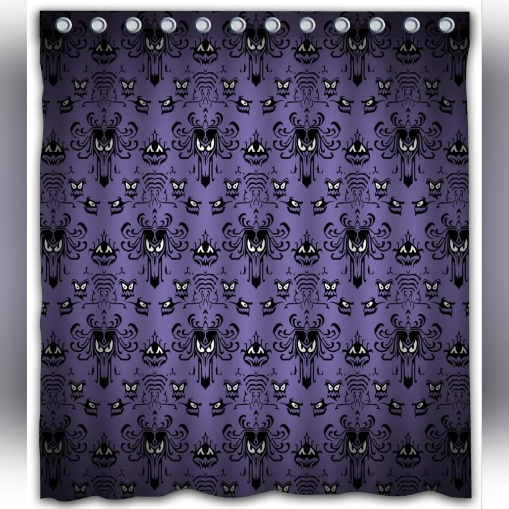 New Haunted Mansion purple 72x72 purple shower curtain.Please ask if available
